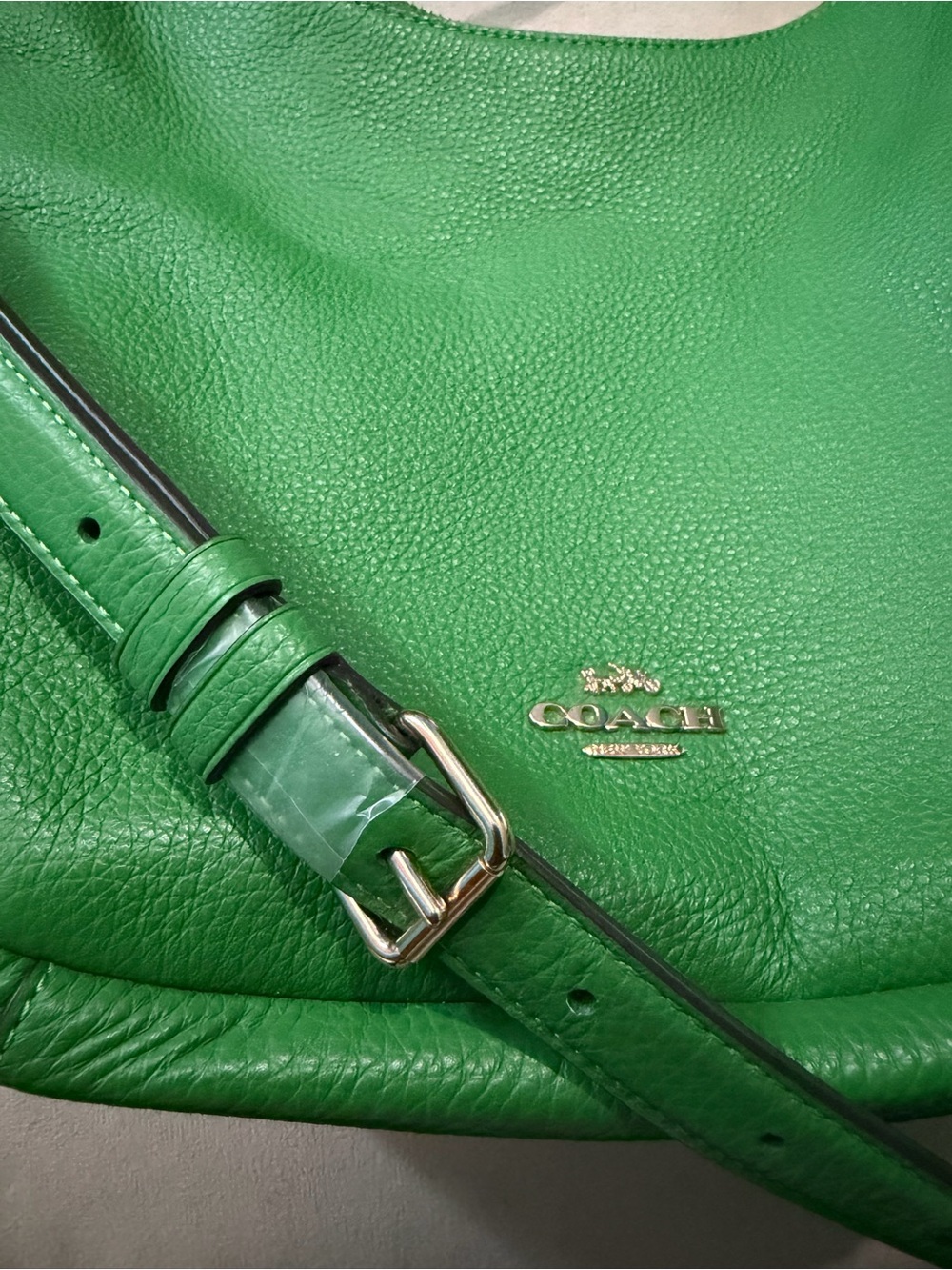 Coach Green Leather Shoulder Hobo with Braided Handle - Picture 4 of 7